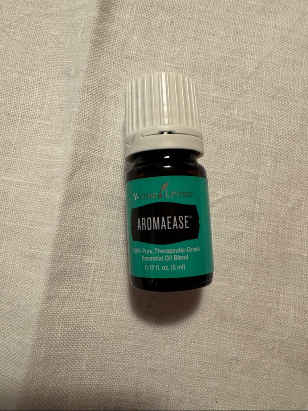 Young Living AromaEase Essential Oil Bottle - Teal and White
